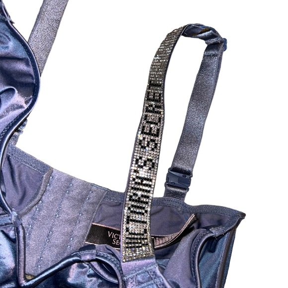 Victoria secret shine bralette rhinestone straps small S bling bra - Picture 4 of 6